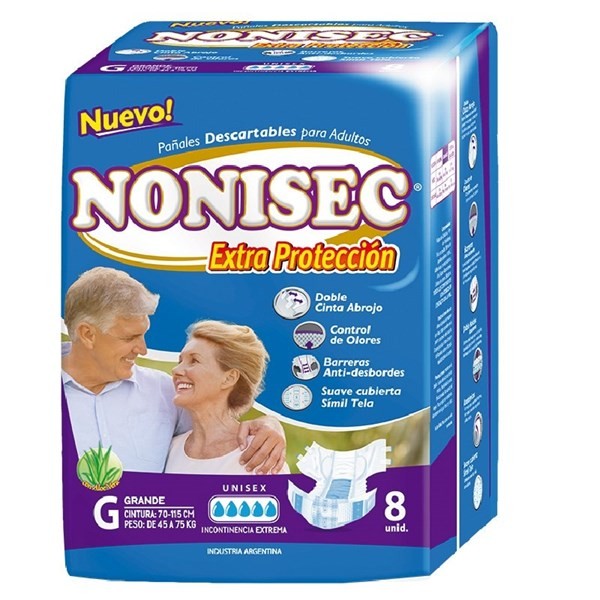 Nonisec Extra Proteccion Talle G X 8 Pañales