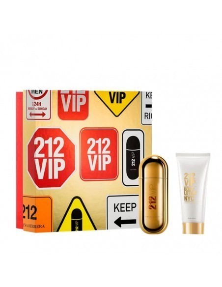 Estuche Carolina Herrera 212 Vip Fem Perfume X 50 Ml + Crema