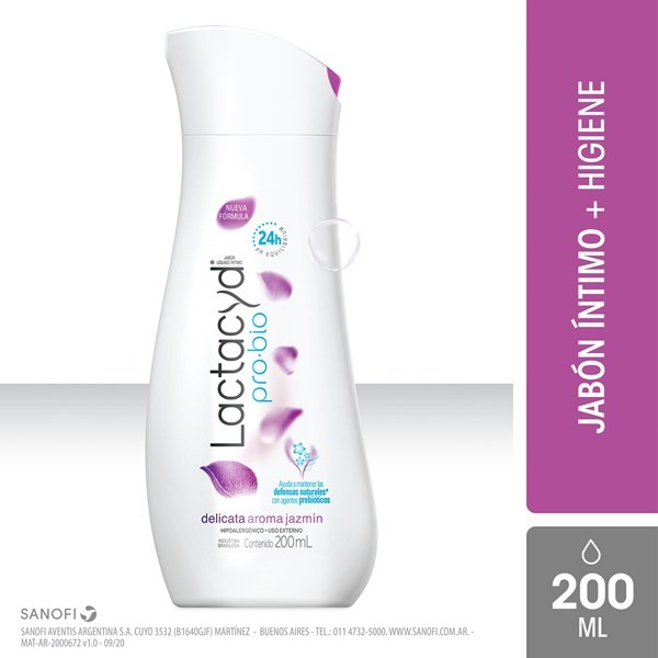 Jabon Íntimo Lactacyd Delicata Pro Bio 200 ml PROXIMO VENCIMIENTO #1