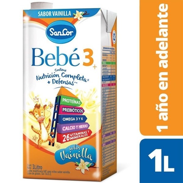 Leche De Fórmula Líquida Mead Johnson Sancor Bebe 3 X 1 Litro #1
