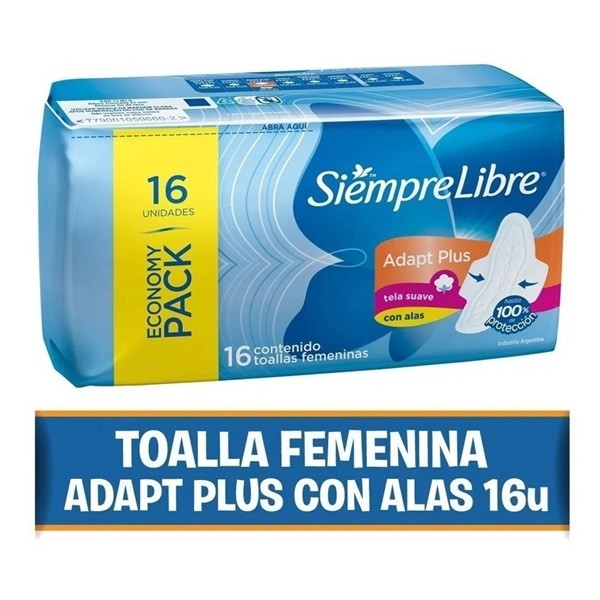 Siempre Libre Adapt Plus x 16 Con Alas Unico #1