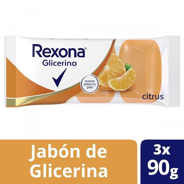 Jabón en Barra Rexona de Glicerina Citrus x 3 un x 90 g #1
