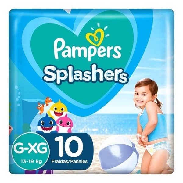 Pañales Pampers Splashers Talle G - Xg X 10 Pañales #1