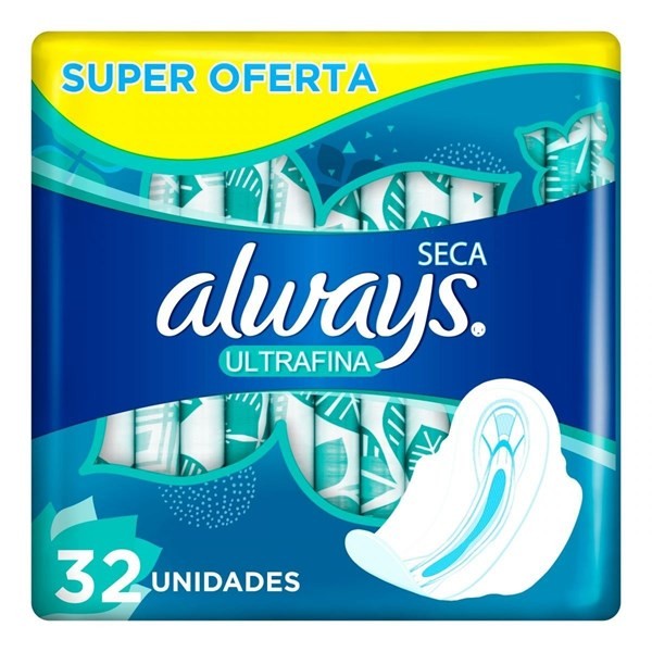 Always Ultrafina Seca Toallitas Femeninas C/Alas x 32 U Unico #1