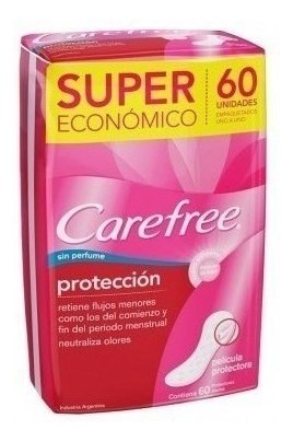 Carefree Protectores Diarios Protección Sin Perfume X 60 Un.