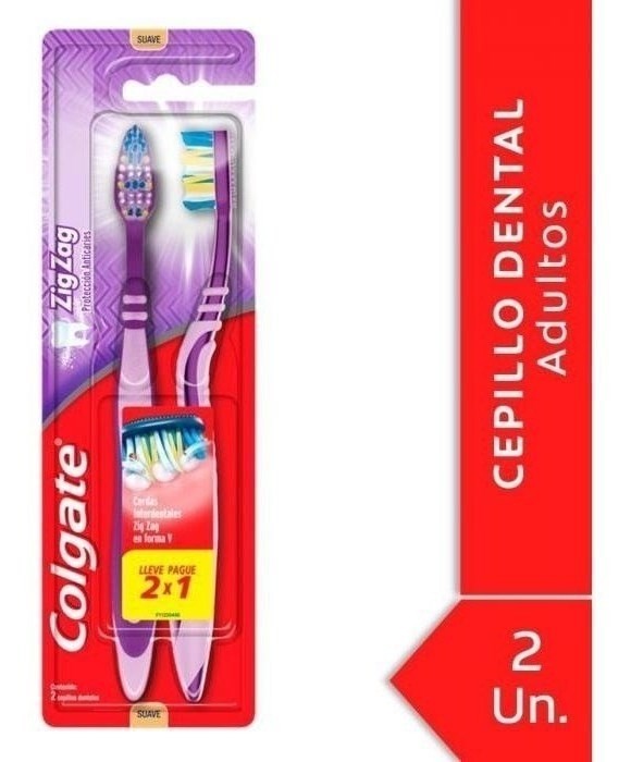 CEPILLO DENTAL COLGATE ZIG ZAG PLUS SOFT 2 UNIDADES #1