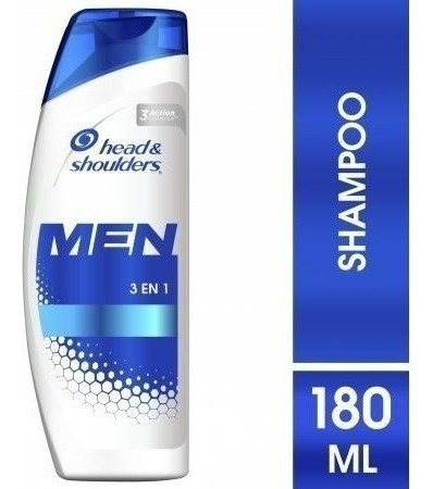 Shampoo Head & Shoulders 3en1 Para Hombres 180 Ml
