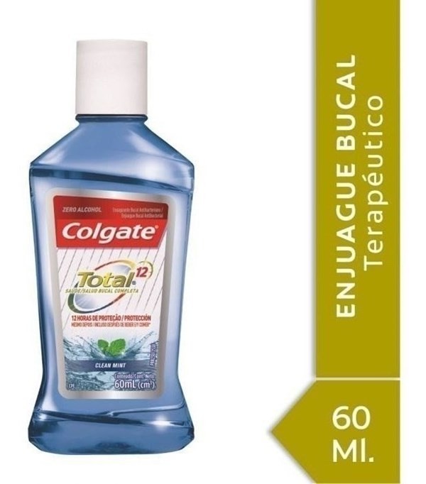 ENJUAGUE BUCAL COLGATE TOTAL 12 CLEAN MINT 60ML