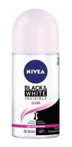 DESODORANTE NIVEA ANTITRANSPIRANTE FEMENINO INVISIBLE BLACK&WHITE ROLL ON X 50 ML #1