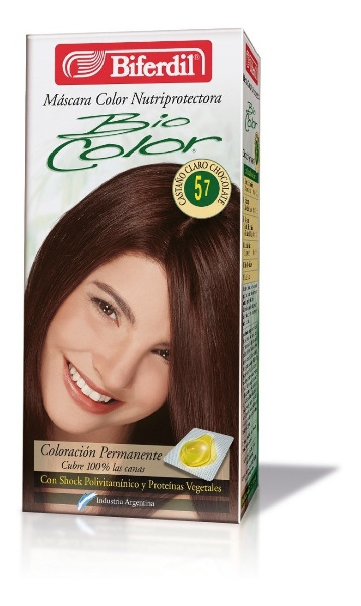 Biferdil bio Color nutriproteccion coloracion 57 castano claro chocolate (7791001003291)