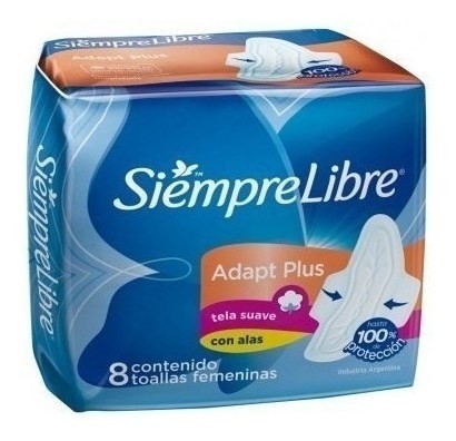 Siempre Libre Toallas Femeninas Adapt Plus Con Alas X 8 Un #1