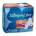 Siempre Libre Toallas Femeninas Adapt Plus Con Alas X 8 Un #1