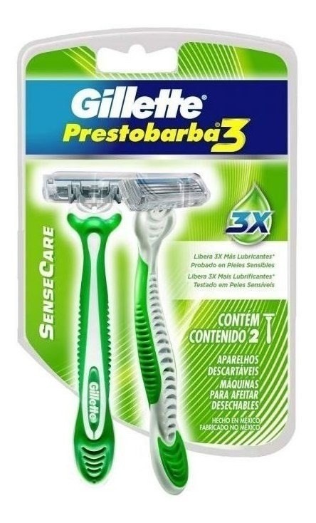 Máquinas De Afeitar Gillette Prestobarba3 Sensitive 2 Un