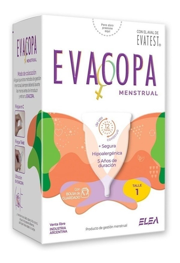 Evacopa Copita Menstrual Silicona Reutilizable Ecológica - Talle 1