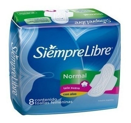 Siempre Libre Toallas Femeninas Normal Con Alas X 8 Un #1