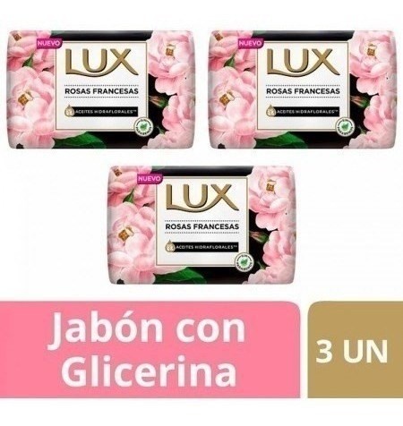Jabon Lux Rosas Francesas Barra 3un X125g #1