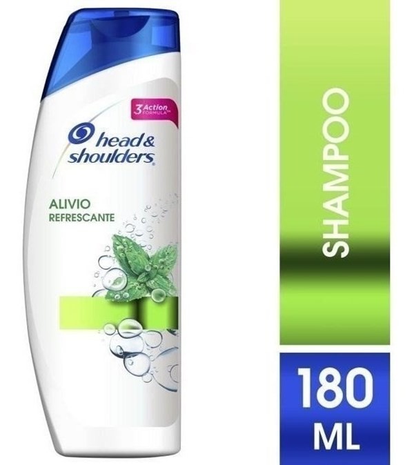 Shampoo Head & Shoulders Alivio Refrescante 180 Ml, Head & Shoulders