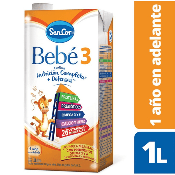 Leche Infantil Sancor Bebé 3 liquida Sabor Original 1 l #1
