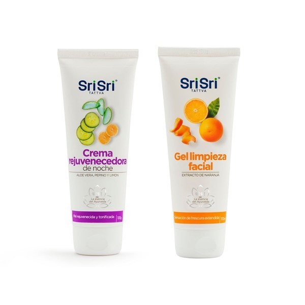 Sri Sri Crema Facial Rejuvenecedora de Noche  100 gr + Gel de Limpieza de Regalo #1