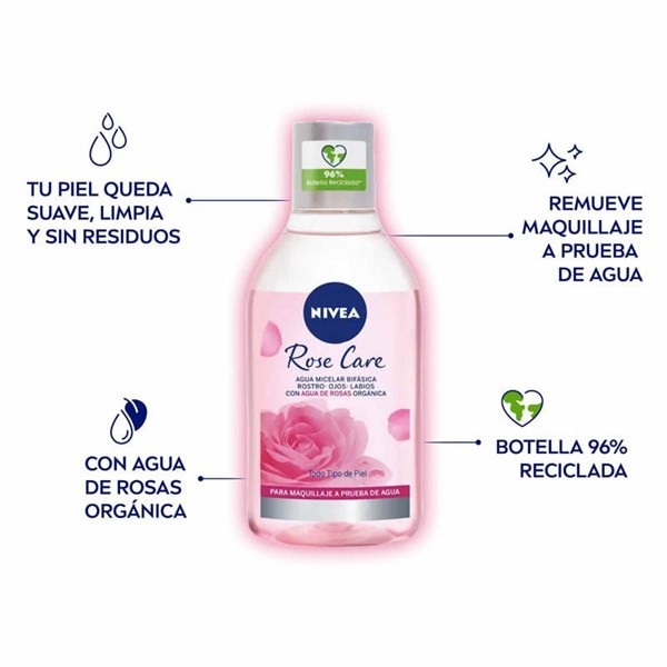 Nivea Rose Care Agua Micelar Bifásica 400ml alt