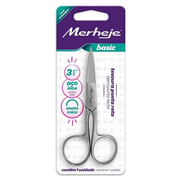 Merheje Tijera Para Uñas Anatomica 3.5/8" Punta Recta Acero Inoxidable #1