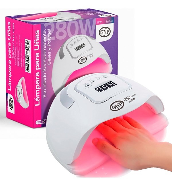 Lampara Gnp Profesional 280W Luz Rosa Con Skcare, Sensor, Digital. Cabina Para Uñas #1