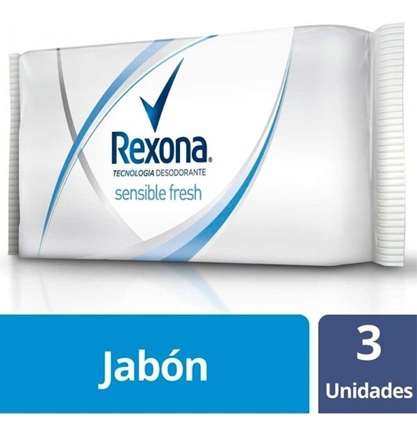 Rexona Sensible Fresh Jabón Barra 3 Unidades  X 125 G #1