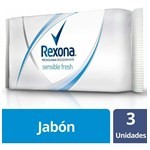 Rexona Sensible Fresh Jabón Barra 3 Unidades  X 125 G #1