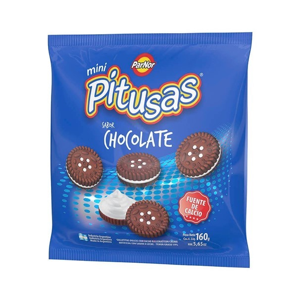 Galletas Pitusas Mini Chocolate X 160 Gr