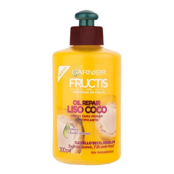 Fructis Crema Para Peinar Liso Coco 300 ml alt