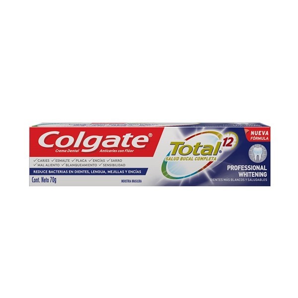Colgate Crema Dental Total 12 Professional Whitening 70 Gr alt