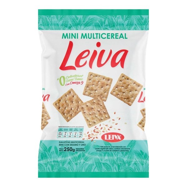 Mini Galletitas Multicereal Leiva 250 G #1