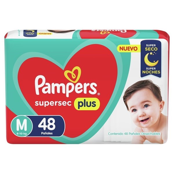 Pampers Pañales Supersec m (48 Unidades) alt