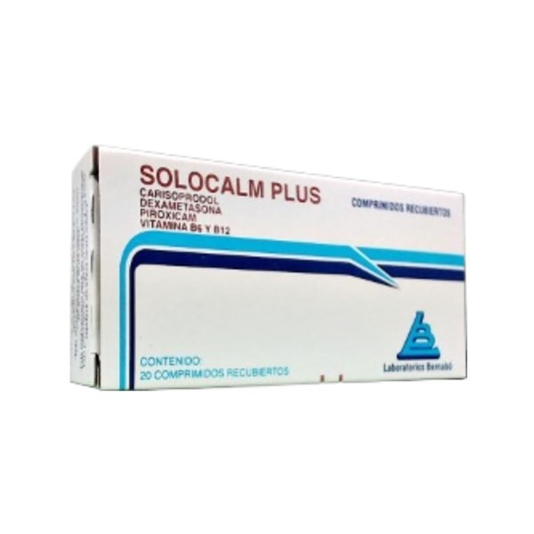 Laboratorio Bernabó Solocalm Plus Piroxicam + Carisoprodol + Asoc. x 20 Comp #1