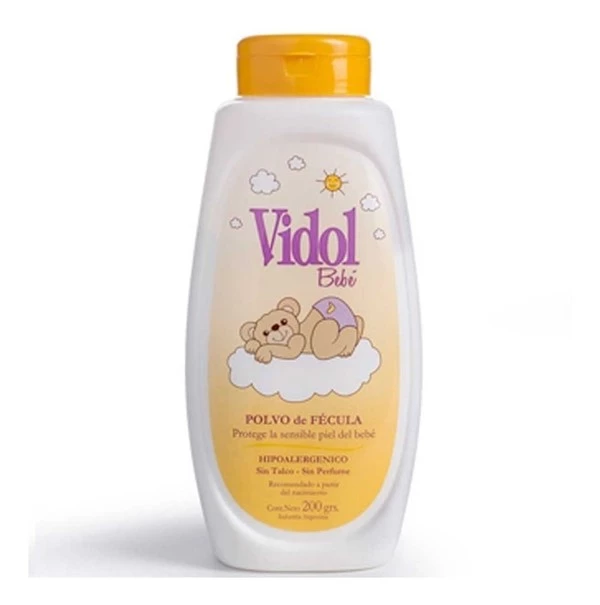 Vidol Bebé Polvo en Fécula Hipoalergénico Tarro 200 g
