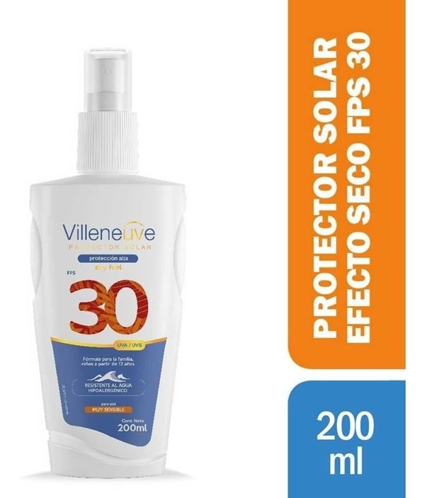 Villeneuve Protector Solar Seco Fps30 Atomizador 200 ml #1