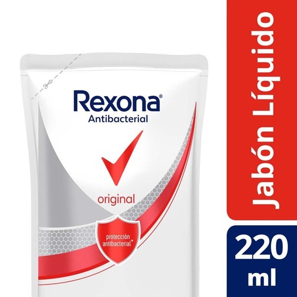 Jabón Líquido Rexona Antibacterial Original 220 Ml Repuesto