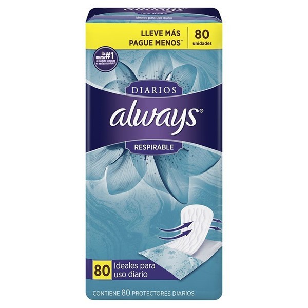 Always Protectores Diarios Respirables (80 Unidades) alt