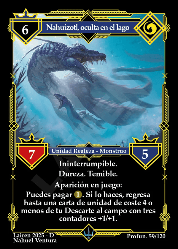 059 Nahuizotl, Oculta En El Lago Silverless - Coste 6