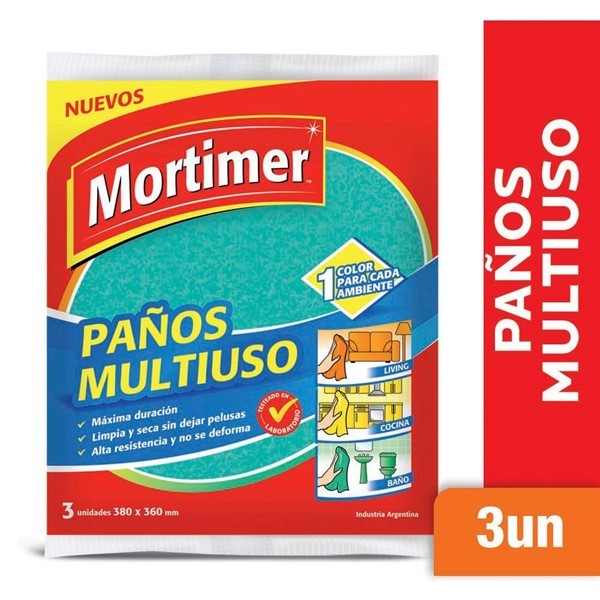 Paño Multiuso Mortimer Multicolor 3 U #1