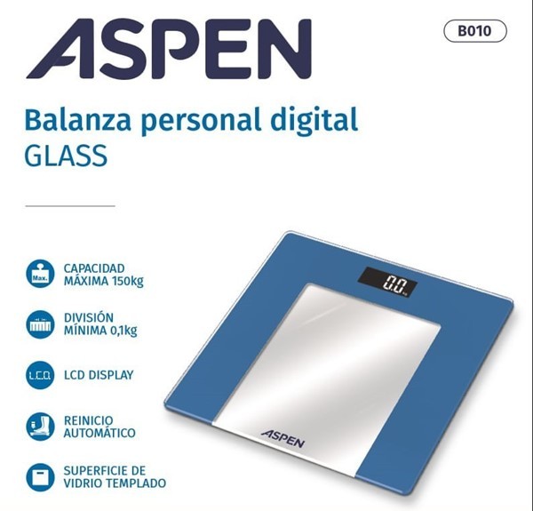 Aspen Balanza Digital de Vidrio Violeta alt