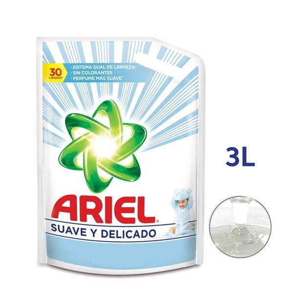 Ariel Jabon Liquido Hipoalergenico Sachet 3 l alt