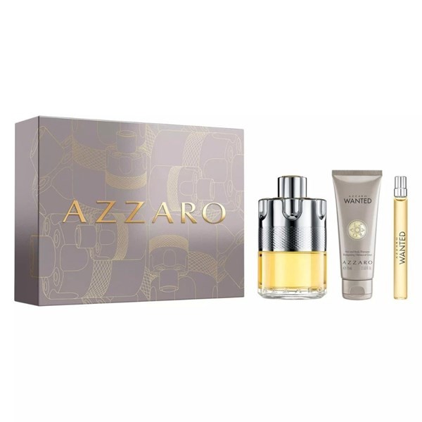 Azzaro Set Wanted Edt 100 Ml + Shampoo + Travel Size 3 Unid