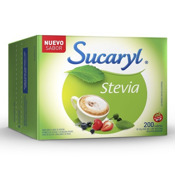 Sucaryl Edulcorante Stevia en Polvo Por 200 Sobres alt