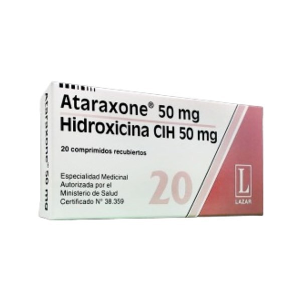 Lazar Ataraxone Hidroxicina 50 Mg x 20 Comp Recubiertos #1