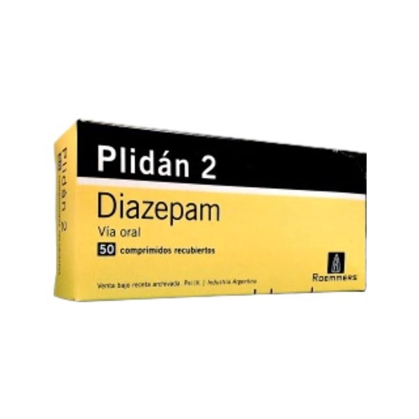 Roemmers Plidan 2 Mg Diazepam x 50 Comp Recubiertos #1