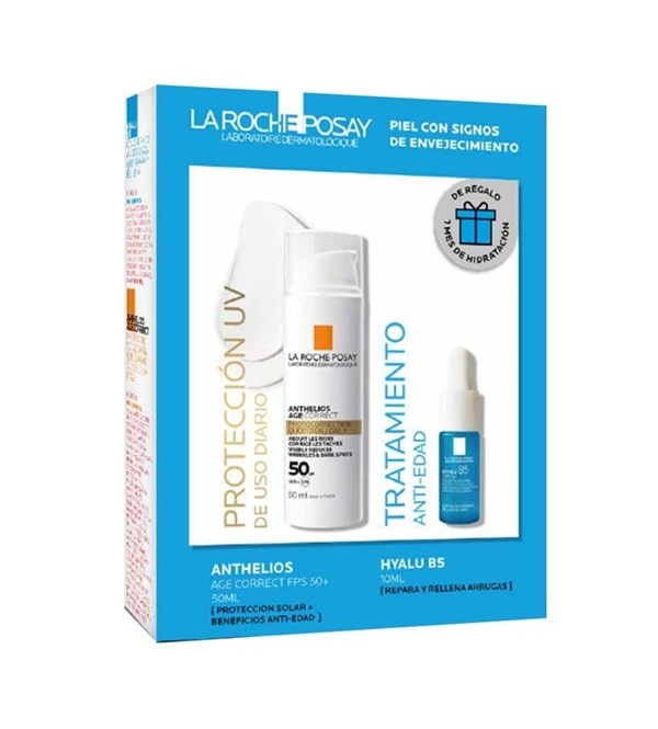 La Roche-Posay Protector Solar Roche-Posay Anthelios Age Correct Fps 50 x 50 ml + Serúm Hyalu B5 x 10 ml de Regalo #1