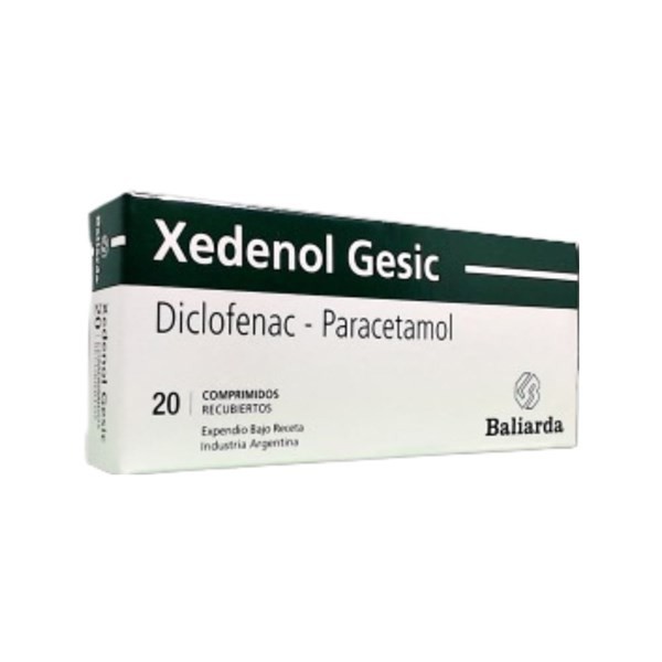 Baliarda Xedenol Diclofenac Potsico+Paracetamol x 20 Comp Recubiertos #1