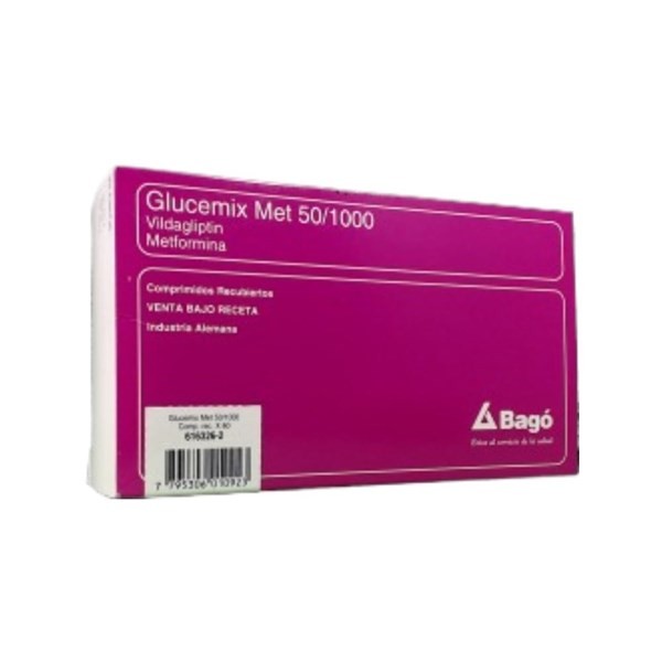 Bioprofarma Bago Glucemix Met 50 / 1000 Vildagliptin+Asoc x 60 Comp Recubiertos #1