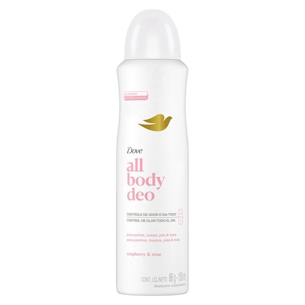 Desodorante en Aerosol Dove All Body Raspberry & Rose x 150 ml